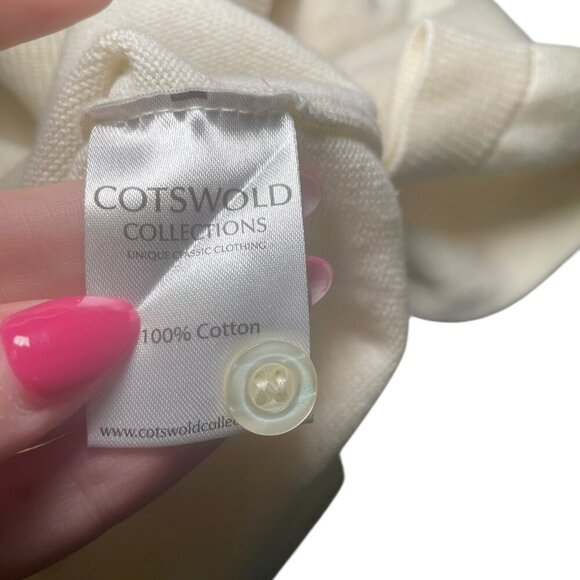 Cotswold Collection Embroidered Floral Cotton Sweater Medium - Picture 6 of 7